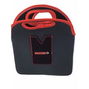 WOLVERINE Beer Cooler 6 Pack Hoppy Happy Hour Cooler Gray Red Trim